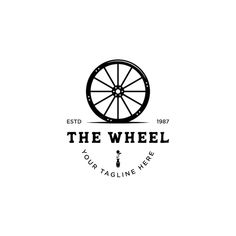 the wheel logo is shown in black and white