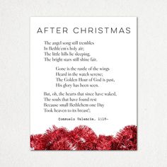 a christmas card with the words after christmas