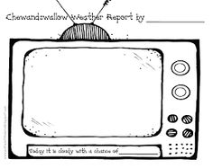 a drawing of a television with the words microwave on it's front and side