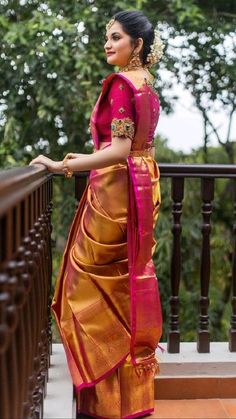 Onam Traditional Dress, Dhaare Saree, Photoshoot Ideas In Saree, Malayalam Wedding, Bridal Saree Designs, Styling Saree, Kanchi Pattu Sarees