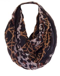 Lattice Animal Print Design Infinity Loop Scarf Bohemian Infinity Loop Scarf, Casual One Size Loop Infinity Scarf, Casual One Size Loop Scarves, Casual One-size Loop Scarves, Casual One-size Loop Scarf, Sherlock Scarf, Mermaid Hat, Cashmere Winter Scarf, Mens Cashmere Scarf