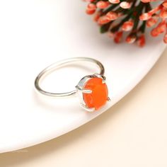 Complete your look for a glamorous evening in this gorgeous Sterling Silver Ring studded with Carnelian. This will go well with all of your dresses and are attention seeking. ------------------------------------------ Welcome to Our Shop EaglesJewels ------------------------------------------ 100% Genuine Carnelian Ring, Orange Gemstone Ring, Statement Ring, 925 Sterling Silver Jewelry, Engagement Gift, Ring For Her Description :- SKU:- SHE-2310 Metal:-  Sterling Silver Metal Purity:- 925 Gemsto Carnelian Ring, Versatile Jewelry, Stunning Jewellery, Rings For Her, Exquisite Jewelry, 925 Sterling Silver Jewelry, Engagement Gifts, Gemstone Colors, Sterling Silver Jewelry