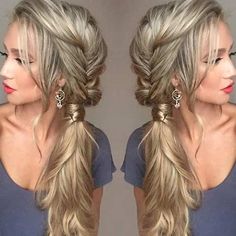 Low Side Ponytail, Messy Fishtail Braid, Swept Hairstyles, Messy Fishtail Braids, Messy Fishtail, Luxy Hair Extensions, Gorgeous Braids, Hairstyles For Prom