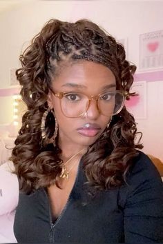 Ginger Spanish Curl Braids, Hair Inspo Protective, Ginger On Light Skin, Boho Box Braids Styles, Ginger Brown French Curl Braids, French Girl Braids, Feminine Braids Black Women, Brandy Braids Hairstyles, Boho Braids With French Curls