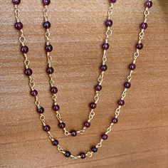 Beautiful garnet beads necklace. Can be worn as is or with pendants. Coin Length 16" Extender 2.75" Round Length 28" Garnet is a stone of prosperity and abundance, encouraging gratitude and service to others. It is a deeply spiritual stone also known as the stone of good luck and health. It can help get rid of the negative energies and transform them to positive ones. It's a good gemstone for purification and detoxification. Red Garnet Chakras - Base Chakra , Heart Chakra.-This information is in Cute Pendants, Service To Others, Base Chakra, Prosperity And Abundance, Garnet Necklace, Coin Necklace, Beads Necklace, Red Garnet, Heart Chakra