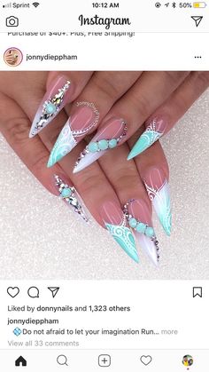 Acrylic Nails Ideas, Stiletto Nail Art, Her Nails, Glam Nails, Luxury Nails, Coffin Nails Designs