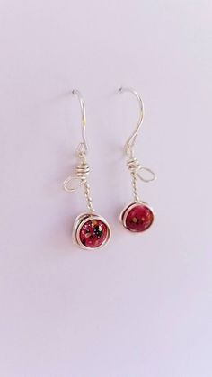 Cherry Earrings, Red Earrings, Stem and Leaf Earrings, Wire Earrings, Dangle Earrings - Etsy Sun Earrings, Cherry Earrings, Earring Jackets, Earrings Teardrop, Earrings Summer, Earrings Wire, Red Earrings, Earrings Red, Etsy Earrings Dangle