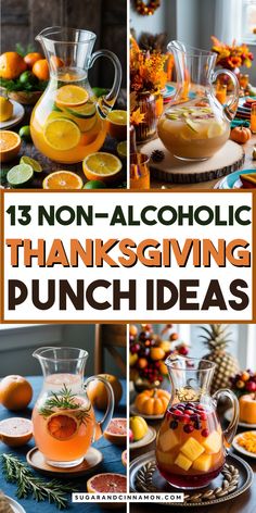 Delicious, alcohol-free Thanksgiving punches are here! 🍊🍂 These refreshing and festive drink ideas are perfect for your holiday celebration. Whether you love fruity or spiced flavors, these punches will impress your guests. Be sure to save this pin for your Thanksgiving party planning! 📌🍁