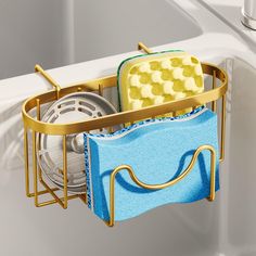 a towel rack with two towels hanging from it