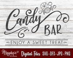 candy bar sign with the words enjoy a sweet treat and an image of a bee on it