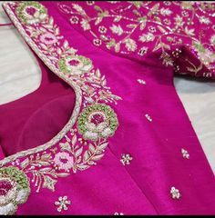 Maggam Work Boat Neck Blouses, Exclusive Blouse Designs, Maggam Blouses, Boat Neck Blouse