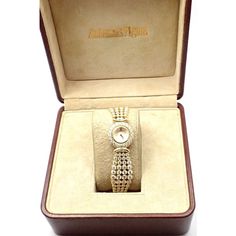 Vintage Audemars Piguet 18k Yellow Gold 8ct Diamond Ladies Watch  This watch comes with Audemars Piguet box. :   Metal: 18k Yellow Gold  Case: 21mm  Band: 18k Yellow Gold with Diamonds Dial:  Length:  Stones:  Weight: 8 grams White Guilloche Dial 7" 136 round brilliant cut diamonds VS1 clarity, E color total weight approximately 8ct 54. Movement:  Hallmarks: Quartz Audemars Piguet 750 Swiss Made Quartz C57126 T2680mroed  Please reference the dimensions in the description for the best approximate Elegant 14k Gold Watch With Diamond Hour Markers, Formal Yellow Gold Watch With Box Clasp, Elegant Formal 14k Gold Jewelry And Watches, Designer Gold Diamond Watch For Formal Occasions, Formal Yellow Gold Watches With Jubilee Bracelet, Elegant Rectangular Yellow Gold Diamond Watch, Elegant Yellow Gold Rectangular Diamond Watch, Designer Yellow Gold Diamond Watch Gift, Designer Yellow Gold Diamond Watch