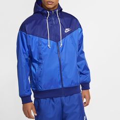 Nike Sportswear Windrunner Jacket Royal blue CU4514-455 Nike Sportswear Hooded Jacket For Sports Season, Nike Hooded Jacket Sportswear, Nylon Sportswear Track Jacket For Sports Season, Sportswear Track Jacket With Drawstring Hood, Spring Sports Hooded Jacket, Spring Sportswear Hooded Jacket For Sports, Athleisure Hooded Jacket With Pockets For Sports, Nike Long Sleeve Windbreaker For Gym, Nike Nylon Windbreaker For Gym