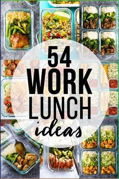 54 healthy lunch ideas for work- save yourself money and eat healthier by making your own lunch. Get a ton of lunch ideas including cold salads, hot lunches, granola bars, snacks and soups! Simple, delicious and healthy lunch recipes. Work Lunch Ideas, Hot Lunches, Lunch Ideas For Work, Cold Salads, Healthy Lunches For Work, Healthy Lunch Ideas, Easy Healthy Lunches, Lunch Bowl, Cold Salad