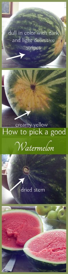 how to pick a good watermelon