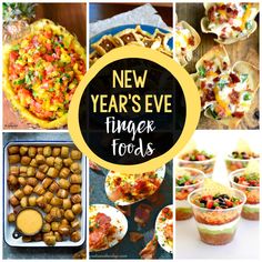 new year's eve finger foods collage