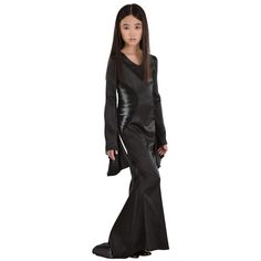 This Morticia Addams costume for kids gives them a very cool look for Halloween! The long black dress looks just like Wednesday's mom's on the show and has long sleeves with dramatic bell openings that extend beyond the wrists and hands. The bodice has a V neckline and side panels with a slash effect and metallic silver details. The dress is mermaid style with a narrow fit to the knees then a flared bottom hem. pbKids' Wednesday TV Series Morticia Addams Costume product details:-b-p ul liLong sleeves with oversized bell-like flutter cuffs-li liMetallic side slashing-li liV neckline-li liFlared mermaid cut-li liBack zipper closure-li li95% polyester and 5% spandex exclusive of decoration-li liReview size chart for sizing information-li -ul pOfficially licensed MGM Wednesday costume.-p pbCar Slash Effect, Wednesday Tv Series, Wednesday Morticia, Black Dress Looks, Morticia Addams Costume, Wednesday Costume, Addams Family Costumes, Kids Costumes Girls, Dramatic Sleeves