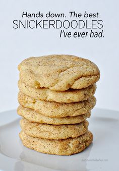 a stack of cookies sitting on top of a white plate with the words, i've ever had