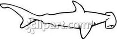 a drawing of a shark in black and white