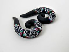 "Ear plugs/ 2g gauges/ 0g gauges/ 00g gauge/ 12mm gauge/ earring plugs/ handmade earplugs/ Rose earplugs/ black earplugs/ black rose earplugs/ ear gauges/ black ear gauges/ rose ear gauges/ earring gauges/ plugs for ear/ women's ear plugs/ sterling silver fake ear plugs. Beautiful 3D Black rose Earplugs a very unique design. Choose your style and size. ** FOR FAKE EAR PLUGS* the stud is 925 sterling silver. **Keep in mind all ear-plugs are made by hand, no molds or paint used, which means there Cheap Handmade Plug Earrings For Party, Unique Handmade Black Plug Earrings, Unique Black Cartilage Earrings For Gift, Handmade Black Piercings As Gift, 0g Gauges, 2g Gauges, Earring Gauges, Plug Earrings Gauges, Ear Gauges Plugs