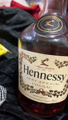 a bottle of hennessy verspecial on a table