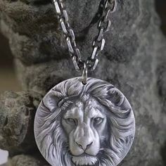 Make a bold statement with this distinctive Ancient Israel necklace featuring a three-dimensional lion head pendant. Crafted from durable zinc alloy, this pendant showcases the strength and majesty associated with the Lion of Judah in Israelite tradition. With its intricate detailing and striking design, it's sure to become a cherished piece in your jewelry collection. Metals Type: Zinc alloy Chain Type: O-chain Item Type: Necklaces We ship worldwide to 185 countries! Please allow 1-2 business w Creative Necklace, Americana Vintage, Animal Necklace, Mens Jewelry Necklace, Punk Jewelry, Estilo Punk, Pet Necklace, Lion Head, Men Vintage