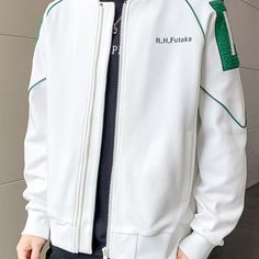 kkboxly Varsity Jacket, Men's Casual Baseball Jacket Coat Regular Fit – Kkboxly™ College Track Jacket With Baseball Collar And Pockets, Casual White Varsity Jacket With Stand Collar, Cotton Outerwear With Pockets And Baseball Collar, White Patchwork Outerwear With Baseball Collar, White Patchwork Track Jacket For Fall, Varsity Cotton Track Jacket With Pockets, Cotton Varsity Track Jacket With Pockets, White Varsity Track Jacket For Winter, White Baseball Collar Track Jacket For Fall