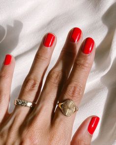 March Nails, Red Nail Polish, Red Nail Designs, Best Nail Art Designs, Red Nail, Nail Designs Spring, Feel Pretty, Chrome Nails, Nails Ideas