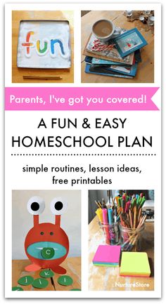 the fun and easy homeschool plan for parents to use with their children's art