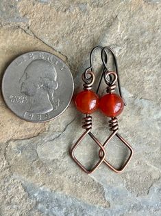 Red Carnelian Antiqued Copper Hypoallergenic Earrings - Etsy Nickel-free Rust Drop Earrings, Nickel Free Carnelian Dangle Earrings, Nickel-free Carnelian Dangle Earrings, Rust Hand Forged Earrings As Gift, Hand Forged Rust Earrings As Gift, Vintage Rust-colored Nickel-free Earrings, Carnelian Wire Wrapped Earrings As Gift, Carnelian Wire Wrapped Earrings For Gift, Gift Carnelian Wire Wrapped Earrings