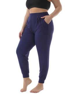 PRICES MAY VARY. Premium Soft Fabric: These casual lounge pants are made of super soft, comfy, stretchy, Smooth, breathable and skin friendly material fabric. Features: Loose fit casual lounge pants, Lightweight, soft and stretchy elastic waistband, side pockets, classic elastic ankle cuffs, the casual cute look that you will love. Size: Inseam 28", for women plus size 1X,2X,3X,4X,5X(1X=16; 2X=18-20; 3X=22-24; 4X=26-28; 5X=30-32), Our model size for refer, Wearing 1X, hight 5'7" and weight 185lb Stretch Solid Color Harem Pants For Leisure, Solid Stretch Harem Pants For Leisure, Stretch Harem Pants For Leisure, Comfortable Leggings For Loungewear, Comfortable Relaxed Fit Leggings For Loungewear, Stretch Ankle-length Lounging Bottoms, Stretch Ankle Pants For Lounging, Stretch Ankle-length Lounge Bottoms, Stretch Ankle-length Lounge Pants