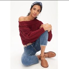 Questions? Leave A Comment Below! New Without Tags Off The Shoulder Sweater, Ivory Sweater, Off Shoulder Sweater, Boatneck Sweater, Burgundy Sweater, Anthropologie Sweater, Knit Tunic, Wool Blend Sweater, Ribbed Sweater