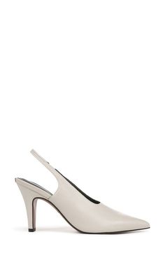 "Find FRANCO SARTO Sorrento Slingback Pointed Toe Pump on Editorialist. A pointy toe and tapered demi heel balance a sleek pump fitted with an elasticized slingback strap for a secure fit. 3 1/4\" heel Elasticized slingback strap Synthetic or leather and synthetic upper/synthetic lining/rubber sole Imported" Summer Slingback Pumps With Medium Width And Pointed Toe, Summer Slingback Pumps With Pointed Toe, Classic Slingback Pumps With Wrapped Heel For Spring, 4-inch Slingback Heels, Summer Slingback Pumps With Sculpted Heel And Almond Toe, Spring Slingback Pumps With Sculpted Heel And Almond Toe, Spring Slingback Sandals With Sculpted Heel And Pointed Toe, Spring Slingback Pumps With Pointed Toe, Chic Slingback Pumps With 4-inch Heel