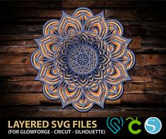 the layered svg files are designed to look like an intricate flower