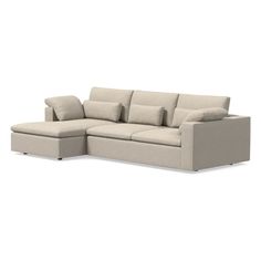 Harmony is our most comfortable sectional ever, thanks to its deep seat, plush cushions and go-anywhere lumbar and throw pillows. This modular version creates your dream sectional today but can be used flexibly down the road. Each has reinforced joinery and is assembled in the USA. KEY DETAILS Engineered hardwood frame with mortise & tenon joinery. All wood is kiln-dried for added durability. Lumber pillows and throw pillows included (39" depth sectional does not include lumbar pillows). High-ga Harmony Modular 3-piece Chaise Sectional, Comfortable Sectional, Lumbar Pillows, Chaise Sectional, Pillows And Throws, Engineered Hardwood, Key Details, Polyurethane Foam, Mortise And Tenon