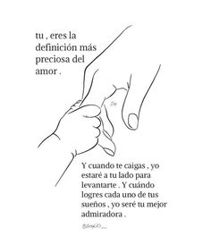 an image of two people holding hands with the caption's in spanish above them