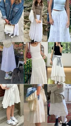 White Maxi Skirt Outfit Summer, White Skirt Fits, 2024 Ootd, White Maxi Skirt Outfit, White Skirt Outfits, Modest Girly Outfits, Skirt Outfit Summer, White Long Skirt