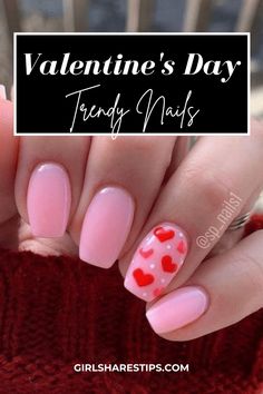 Transform your look this February with 70+ Valentine's Day nails! Perfect for all occasions—whether it's an intimate date night at home or a fun outing at the club. Explore long and short nails including coffin and almond shapes featuring trendy colors like red and pink complemented by elegant touches such as heart motifs and cherry charms. Simple yet stylish options await you in both acrylics and gels that will make you feel fabulous no matter where you're headed! Perfect Date, Short Nails, Almond, Nail Designs, Valentines Day