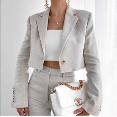 New With Tag Bloggers Favorite 2556/785 B1 Fav Color, Crop Blazer, Woven Jacket, Long Blazer, Pink Blazer, Cropped Blazer, Blazer And Shorts, Zara Jackets, Zara Pants