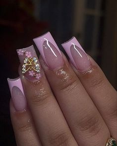 pretty & unique nails. follow for more content. Quartz Nails, Lilac Nails, Spring Acrylic Nails, Hard Nails, Colored Acrylic Nails, Girly Acrylic Nails, French Tip Acrylic Nails, French Acrylic Nails, Short Square Acrylic Nails