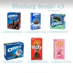 Bloxburg roblox decal food decals pantry realistic transparent png pocky Oreo dessert foods cafe house bakery restaurant Snacks Bloxburg Codes, Cute Food Decals Bloxburg, Bloxburg School Lunch Menu Decals, Bloxburg Lunch Menu Decals, Bloxburg Transparent Decals Food, Food Id Codes For Bloxburg, Roblox Food Decal Codes, Bloxburg Candy Decals Codes, 7 Eleven Bloxburg Decals