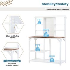 the instructions for how to build a dollhouse with furniture and accessories on it, including shelves