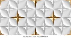 an abstract white and gold background with rounded shapes in the center, as well as squares