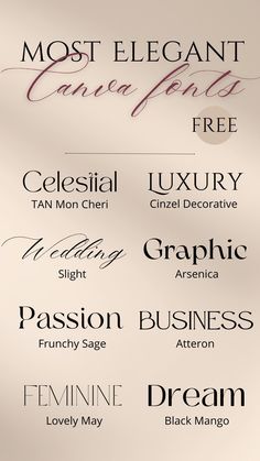 free fonts handwriting Formal Fonts In Canva, Best Canva Fonts Aesthetic, Canva Fonts Aesthetic Minimalist, Canva Business Fonts, Canva Aesthetic Design, Formal Canva Fonts, Aesthetic Canva Ideas, Canva Luxury Fonts, Luxury Canva Fonts