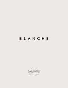 the cover of blancche's book, which is written in black and white