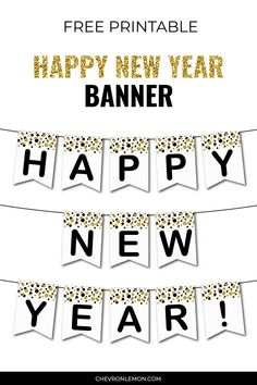 Happy New Year printable banner New Year Banner Design Ideas, Happy New Year Banner Printable Free, Happy New Year Banner Design, New Years Banner, Happy New Year Printable, Nye 2024, Diy Crafts Easy At Home, Happy New Year Letter