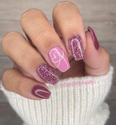 Mauve Nails, Valentine Nail Art, February Nails, Manicure Gel, Nail Designs Valentines, Homecoming Nails Acrylic, Purple Nail, Pretty Nail Art Designs