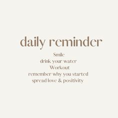 the words daily reminder are written in white and brown font on a light gray background