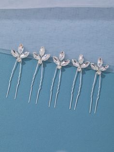 Silver  Collar  Copper   Embellished   Wedding & Event Glamorous Bridal Hair, Decorative Hair Pins, Bridal Hair Pin, Ribbon Ideas, Brunette Makeup, Bridal Headwear, Rhinestone Hair Pin, Rhinestone Hair