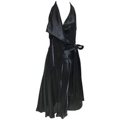 Sexy Vintage Vivienne Westwood wrap halter dress. Size: 2/4. Small Bust: 32 inch / Waist: 26 inch **** This Garment has been professionally Dry Cleaned and Ready to wear. Black Cocktail Dresses, Vintage Vivienne Westwood, Strapless Evening Gowns, Blue Cotton Dress, Vivienne Westwood Dress, Cotton Jersey Dress, Black Silk Dress, Silk Wrap Dresses, Silk Shift Dress